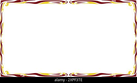 Hintergrund der abstrakten Darstellung mit braunem und gelbem Rand. Perfekt für Website-Hintergrundbilder, Einladungskarten, Grußkarten, Poster Stock Vektor