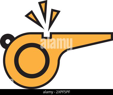 Premium-Symbol der Pfeife, ein Schiedsrichter-Whistle-Vektor-Design Stock Vektor