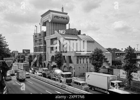 M2-Gebäude, entworfen von Kuma Kengo, 1991; Setagaya, Tokio, Japan Stockfoto