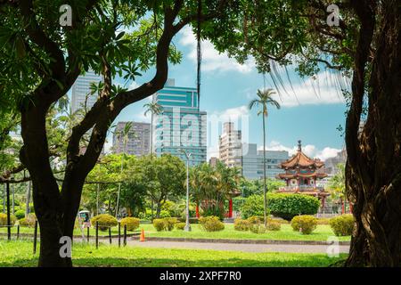 228 Peace Memorial Park und Stadtblick in Taipeh, Taiwan Stockfoto