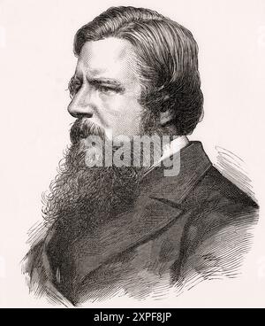 Stafford Henry Northcote, 1. Earl of Iddesleigh, 1818–1887, auch bekannt als Sir Stafford Northcote, 8. Baronet. Britischer konservativer Politiker, Finanzminister und Außenminister. Aus Cassells Illustrated History of England, veröffentlicht um 1880. Stockfoto