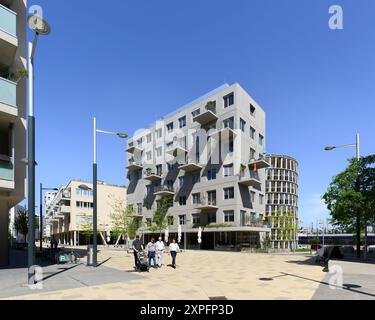 Wien, Österreich - Stadtelefant-Wohnungs- und gemischtes Clustergebäude von Franz & Sue Architekten Stockfoto