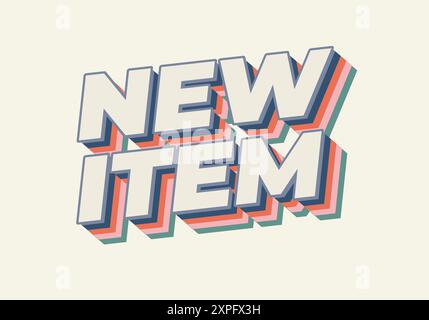Neues Element. Texteffekt-Design im 3D-Stil für Printwerbung Stock Vektor