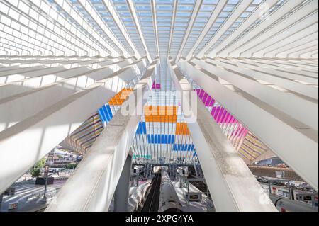 LiÃ ge Belgique Belgie Belgien 29. Juli 2024 Gare de Lüttich-Guillemins, Bahnhof Lüttich. Architektur Stockfoto