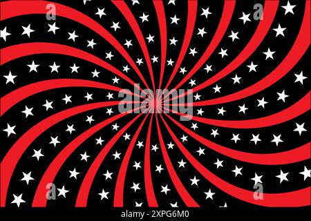 Zirkus Sternform Retro-Poster Hintergrund isolierter Vektor. Stock Vektor