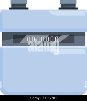 Der elektrische Zähler zeichnet Energieverbrauchsdaten für Abrechnungszwecke auf Stock Vektor