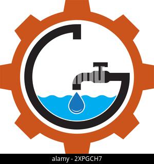 Klempnervektor Illustration Logo Symbol Design Stock Vektor