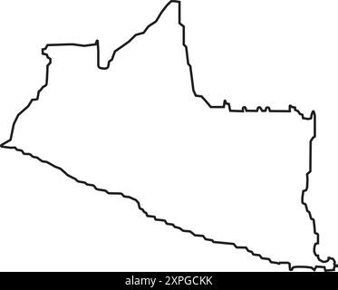 Yogyakarta Kartensymbol, eine der besonderen Regionen in Indonesien Stock Vektor