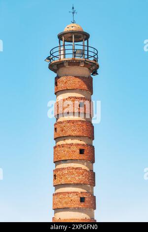 Leuchtturm von Belém, Farol de Belém neben dem Tejo in Belém, Lissabon, Portugal. Stockfoto