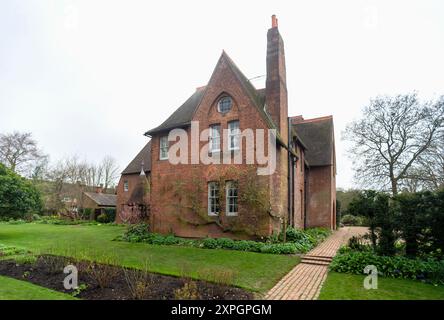 Bexleyheath bei London, Rote Haus, Wohnhaus von William Morris. Erbaut 1859 von Philipp Webb, Inneneinrichtung von William Morris im Stil der Künste und Stockfoto