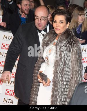 London, Großbritannien. Januar 2015. Kris Jenner nimmt am 21. Januar 2015 an den National Television Awards Red Carpet Arrivals in der O2 Arena in London Teil. Quelle: S.A.M./Alamy Live News Stockfoto