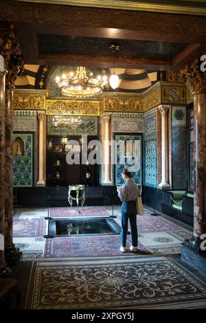 The Arab Hall, Leighton House Museum, London, Großbritannien Stockfoto