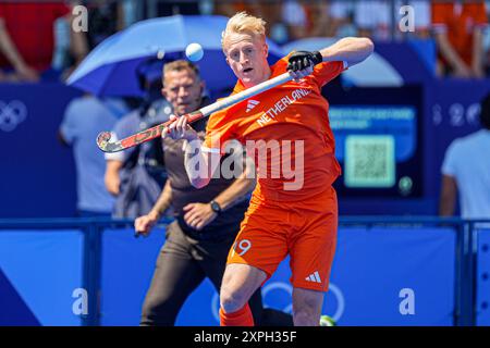 Paris, Frankreich. August 2024. PARIS, FRANKREICH - 6. AUGUST: Während der Olympischen Spiele Paris 2024 Spiel zwischen den Niederlanden und Spanien am 11. Tag im Stade Yves du Manoir am 6. August 2024 in Paris, Frankreich. (Foto: Joris Verwijst/BSR Agency) Credit: BSR Agency/Alamy Live News Stockfoto