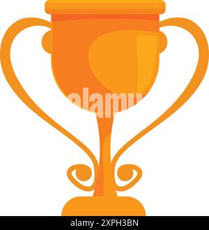 Goldene Trophäe auf weißem Hintergrund für Sieg und Erfolg Stock Vektor