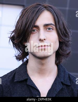 HOLLYWOOD, LOS ANGELES, KALIFORNIEN, USA - 5. AUGUST: Aidan Gallagher kommt zur Los Angeles Premiere von Netflix 'The Umbrella Academy' Staffel 4 - der letzten Staffel, die am 5. August 2024 im ägyptischen Theater Hollywood in Hollywood, Los Angeles, Kalifornien, USA stattfindet. (Foto: Xavier Collin/Image Press Agency) Stockfoto