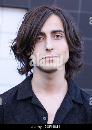 HOLLYWOOD, LOS ANGELES, KALIFORNIEN, USA - 5. AUGUST: Aidan Gallagher kommt zur Los Angeles Premiere von Netflix 'The Umbrella Academy' Staffel 4 - der letzten Staffel, die am 5. August 2024 im ägyptischen Theater Hollywood in Hollywood, Los Angeles, Kalifornien, USA stattfindet. (Foto: Xavier Collin/Image Press Agency) Stockfoto