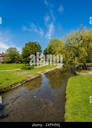 Stream, Queen Elizabeth Park, Salisbury, Wiltshire, England, GROSSBRITANNIEN, GB. Stockfoto