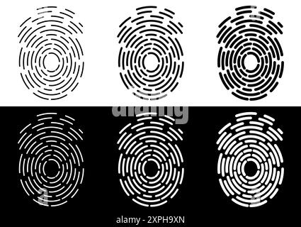 Fingerabdruck-Labyrinth-Vektor-Hintergrund. Scan-Symbol. Stock Vektor