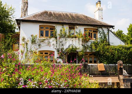 Lock Keepers Cottage, Foxton Schleusen Treppenflug, Grand Union Canal, Market Harborough, Leicestershire, England Stockfoto