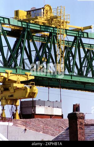 Zweiter Severn Crossing Viadukt startet Gantry-Wiegetest Stockfoto