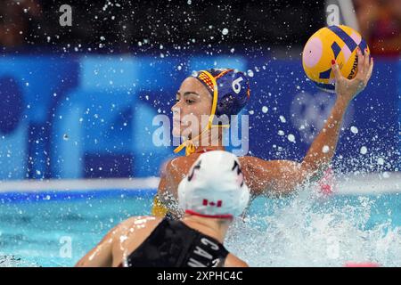 Parigi, Frankreich. August 2024. ORTIZ BeaCRESPI BARRIGA Paulafinal Spanien-Kanada bei den Olympischen Spielen 2024, Dienstag, 6. August 2024, in Paris, Frankreich. (Foto: Gian Mattia D'Alberto/LaPresse) Credit: LaPresse/Alamy Live News Stockfoto