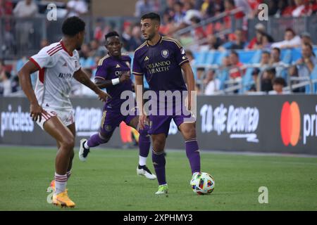 Toronto, ON, Kanada, 3. Juli 2024, M. Ojeda #11 in Aktion beim Major League Soccer Spiel zwischen Toronto FC und Orlando SC im BMO Field. Stockfoto