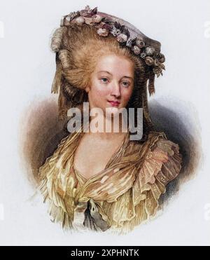 Marie Therese Louise, Prinzessin von Lamballe 1749-92, französische Aristokratin, verheiratet mit Louis de Bourbon. Als Freundin von Marie Antoinette Stockfoto