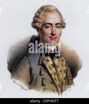 Jean Francois de La Harpe 1739-1803, französischer Dichter und Kritiker. Unterstützt eine Zeit lang die Französische Revolution von 1789, wechselte A Stockfoto