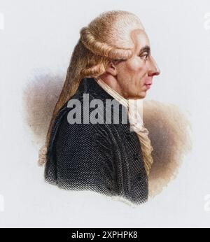 Jean Sylvain Bailly (1736–1793), französischer Astronom und Politiker. Präsident der Nationalversammlung, Bürgermeister von Paris 1789-90. Während der Französischen Revolution mit der Guillotine hingerichtet. Kupferstich von 1895., Historisch, digital restaurierte Reproduktion von einer Vorlage aus dem 19. Jahrhundert, Datum nicht angegeben Stockfoto