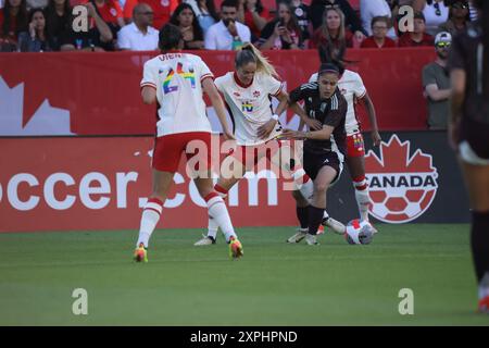 Toronto, Ontario, Kanada, 4. Juni 2024, internationales Freundschaftsspiel zwischen der kanadischen Frauennationalmannschaft und der mexikanischen Frauennationalmannschaft im BMO Field Stockfoto