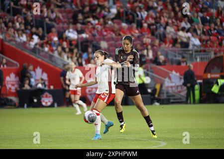 Toronto, Ontario, Kanada, 4. Juni 2024, internationales Freundschaftsspiel zwischen der kanadischen Frauennationalmannschaft und der mexikanischen Frauennationalmannschaft im BMO Field Stockfoto