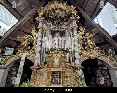 Altarwand, Wallfahrtskirche Mariä Himmelfahrt in Sammarei, Landkreis Passau, Niederbayern, Bayern, Deutschland Stockfoto