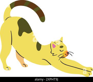 Niedliche Katze Vektor-Kunst Illustration. Stock Vektor