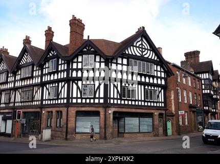 Mock Tudor Building Broad Street Leek Stockfoto