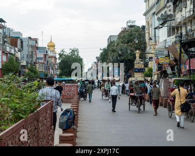 Rund um den Chandni Chowk Markt in Delhi/Indien Stockfoto