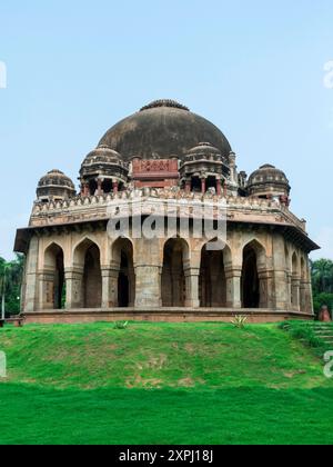 Das Grab von Mohammed Shah, bekannt als Mubarak Khan-Ka-Gumbaz in Lodi Gardens (Delhi/Indien) Stockfoto