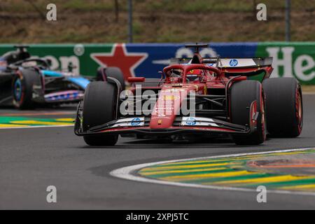 Mogyorod, Ungarn. Juli 2024. Formel 1 großer Preis von Ungarn in Hungaroring, Ungarn. Bild: Nr. 16 Charles Leclerc (MON) von Scuderia Ferrari in Ferrari SF-24 © Piotr Zajac/Alamy Live News Stockfoto