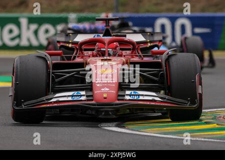 Mogyorod, Ungarn. Juli 2024. Formel 1 großer Preis von Ungarn in Hungaroring, Ungarn. Bild: Nr. 16 Charles Leclerc (MON) von Scuderia Ferrari in Ferrari SF-24 © Piotr Zajac/Alamy Live News Stockfoto