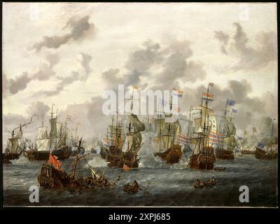 The Four Days Battle – Gemälde von Abraham Storck Stockfoto