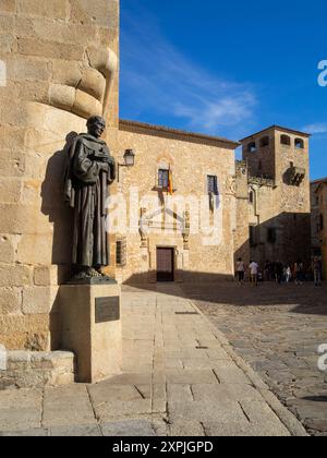 Statue von Peter von Alcántara, Caceres Stockfoto