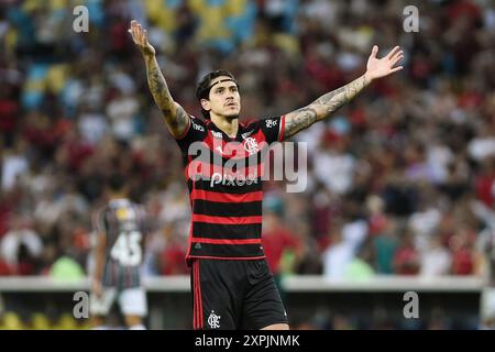 Rio de Janeiro, Brasilien, 23. Juni 2024. Fußballspiel der Teams Fluminense gegen Flamengo, 2024 für die brasilianische Meisterschaft im Ma Stockfoto