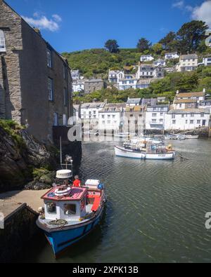 Hafen von Polperro Stockfoto