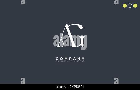 Logo für „AG Alphabet letters Initials Monogram“ Stock Vektor