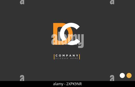DC Alphabet Buchstaben Initialen Monogramm Logo Stock Vektor