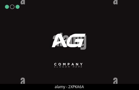Logo für „AG Alphabet letters Initials Monogram“ Stock Vektor