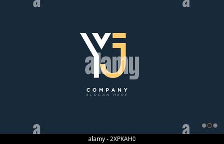 YJ Alphabet Buchstaben Initialen Monogramm Logo Stock Vektor