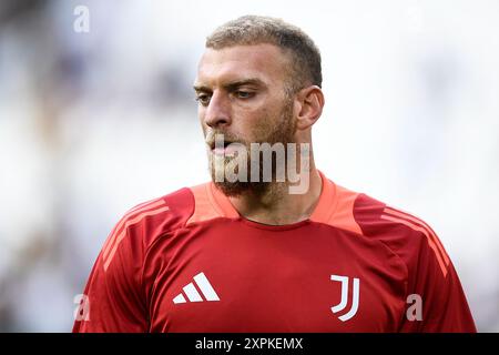 Torhüter Michele Di Gregorio von Juventus während des Freundschaftsspiels zwischen Juventus und Juventus Next Gen im Allianz Stadium am 0. August Stockfoto