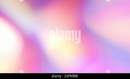 Ein holografischer Regenbogeneinförn pastelllila rosa Petrol blaue Farben verschwommener abstrakter Hintergrund Stockfoto