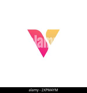 Elegantes Logodesign mit Buchstabe V. V-Symbol Vektor Stock Vektor