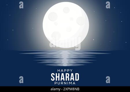 Happy sharad purnima Festival Hintergrund Illustration Stock Vektor